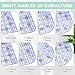 Kigley 2 Pcs Curved Corner Cutter Quilt Ruler Acrylic Sewing Patchwork Ruler 0.5/1 / 1.5/2 / 2.5/3 / 3.5 Radius Corner + Right Angle Quilting Templates for DIY Sewing Supplies(Transparent)