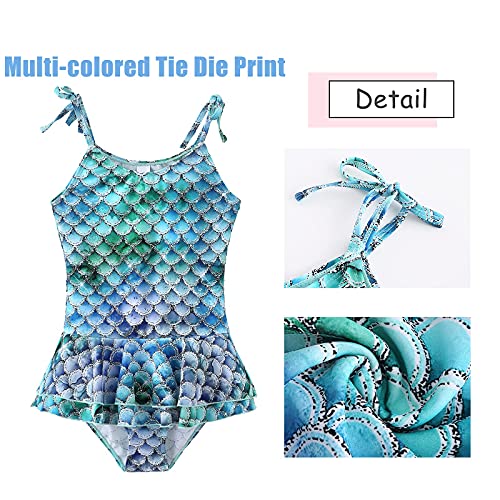 Image of Girls One Piece Swimsuits Halter Bathing Suits Summer Rose Red Leopard Print Swimwear 2-14 Years