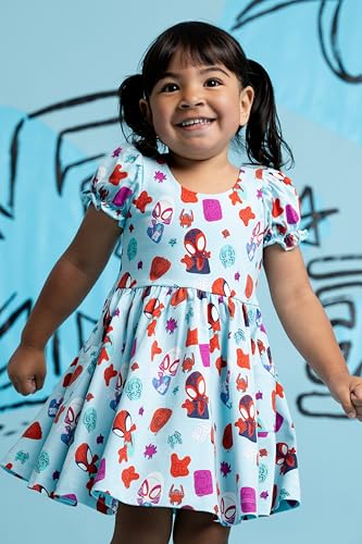 Image of monica + andy Short Sleeve Let's Dance Dress, Organic Cotton Playwear Clothes for Girls, Kids, Toddler & Infant Sizes