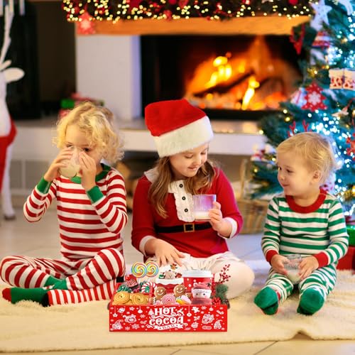 Rangement en bois de Noël 4 compartiments pour cuisine et accessoires de chocolat chaud - 6