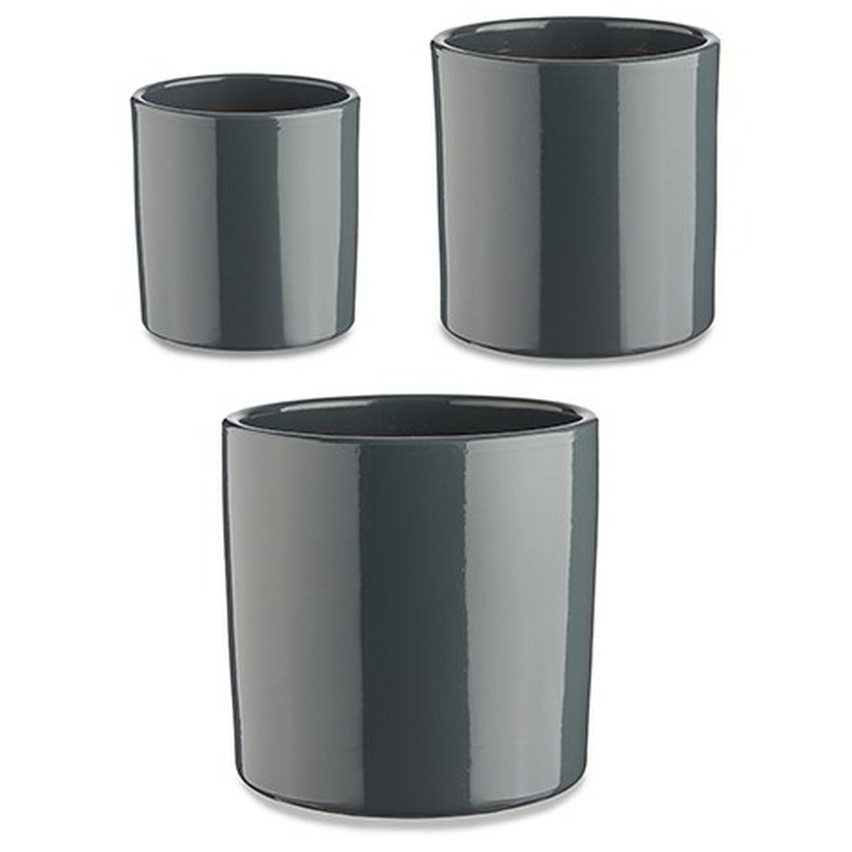 Set de pots de fleurs anthracite pour harmoniser vos plantes