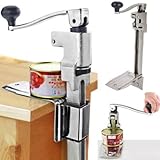 [Amigo de cocina profesional] - Este abrelatas de mesa es una herramienta profesional para abrir latas, abre latas en segundos para ahorrar tiempo y energía. El diseño ajustable puede ayudarlo a ajustar fácilmente el mango para abrir las diferentes latas.