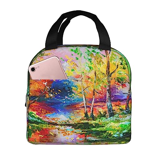 ランチバッグ 8月の森 人気 おしゃれ 軽量 保冷保温 男女兼用 通勤 通学