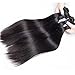 Luduna Brazilian Straight Hair 3 Bundles 8a 100% Unprocessed Brazilian Virgin Human Hair Bundles (8 10 12, Natural Color) …