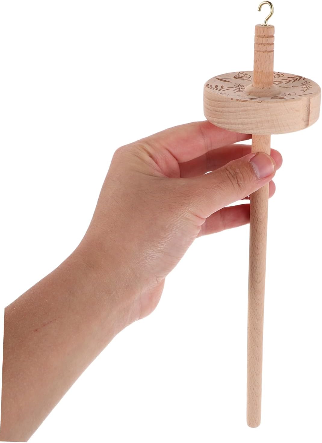 DOITOOL 1 Set Wooden Drop Spindle Kit Portable Weaving Shuttle for Yarn Spinning Durable Tool for Knitting and Thread Storage Design for Easy Use