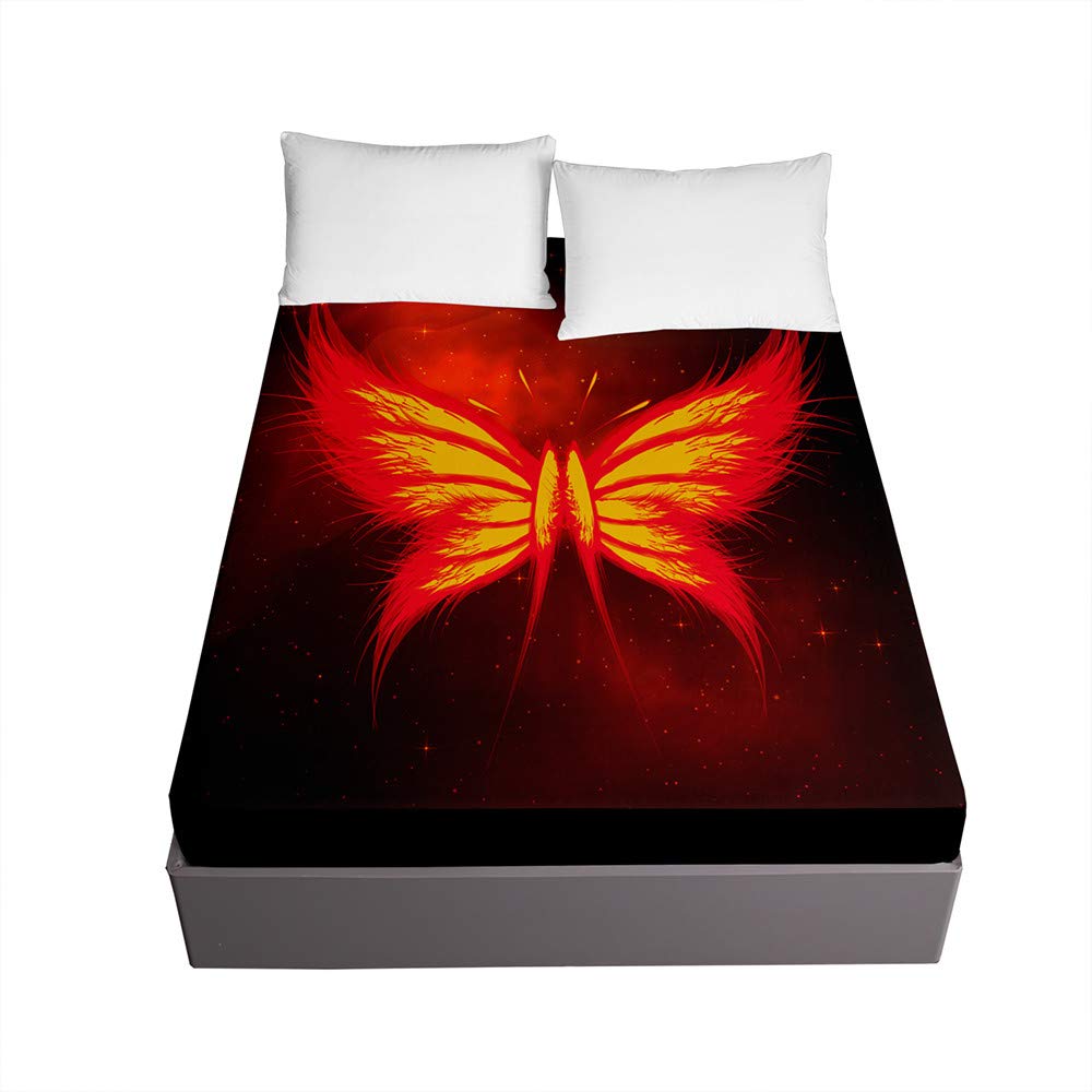 Drap housse 150x200 cm motif papillon pour transformer l'ambiance de la chambre