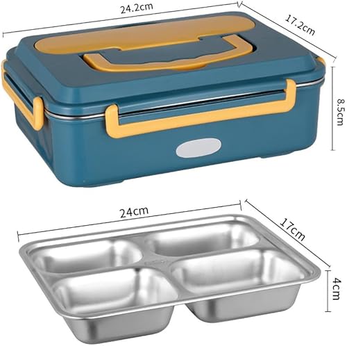Miniatura 7 de Loncheras Para Hombres De Trabajo, Fiambrera Caliente, Fiambrera Caliente, Fiambrera Eléctrica Sin Agua Enchufe Fiambrera Portátil Eléctrica