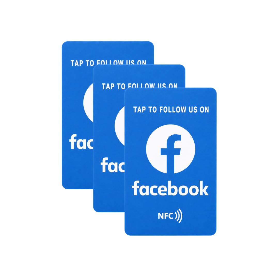 Tap to Follow Facebook NFC Card – Social Media Business Page Card for Shops, Cafes, Salons, Restaurants & Offices – Easy Tap Setup, No App Required (3)