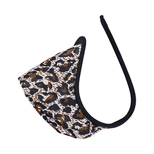 iixpin Tanga de Hilo Adultos Tanga G-String Lencería Erótica Hombre Calzoncillo Micro Slip de Encaje Negro Brifes Atractiva Underwear Leopard Talla Única