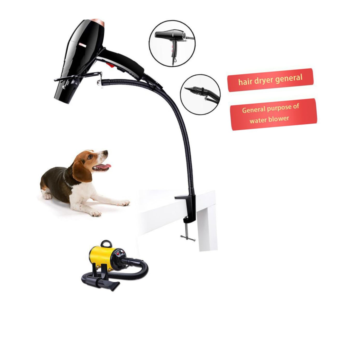 OATIPHO Blow Dryer Stand for Hair and Pet Grooming Clip Holder for Hands Use Durable Design for Grooming Tables and Home Use