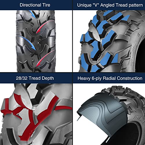Obor Riple Atv Tires 25X8R12, 6Pr 25X8-12 Professional Gncc Racing Tires, 25X8X12 Radial Mud All-Terrain Utility Atv Utv Sxs Tires(2 Pack) #TOP2