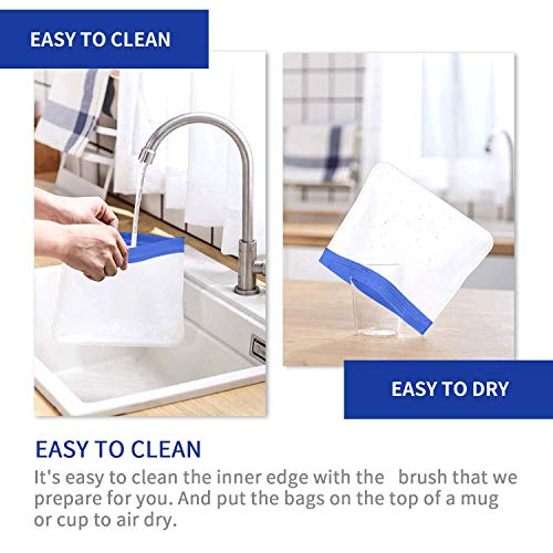 image for sherry Reusable Food Storage Bags,10 Pack Reusable Ziplock Bags Bread 