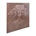 Kitchen Backsplash, Tree with Roots Copper Backsplash, Custom Copper Backsplash Panel, Handmade Copper Backsplash Tile, Indoor Outdoor Wall Decor (Brown)