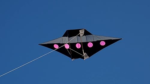 Miniatura 5 de TiffyDance 10 pies de alto OVNI Kite - Tela de nailon de fácil vuelo, marco de carbono (verde), XXL