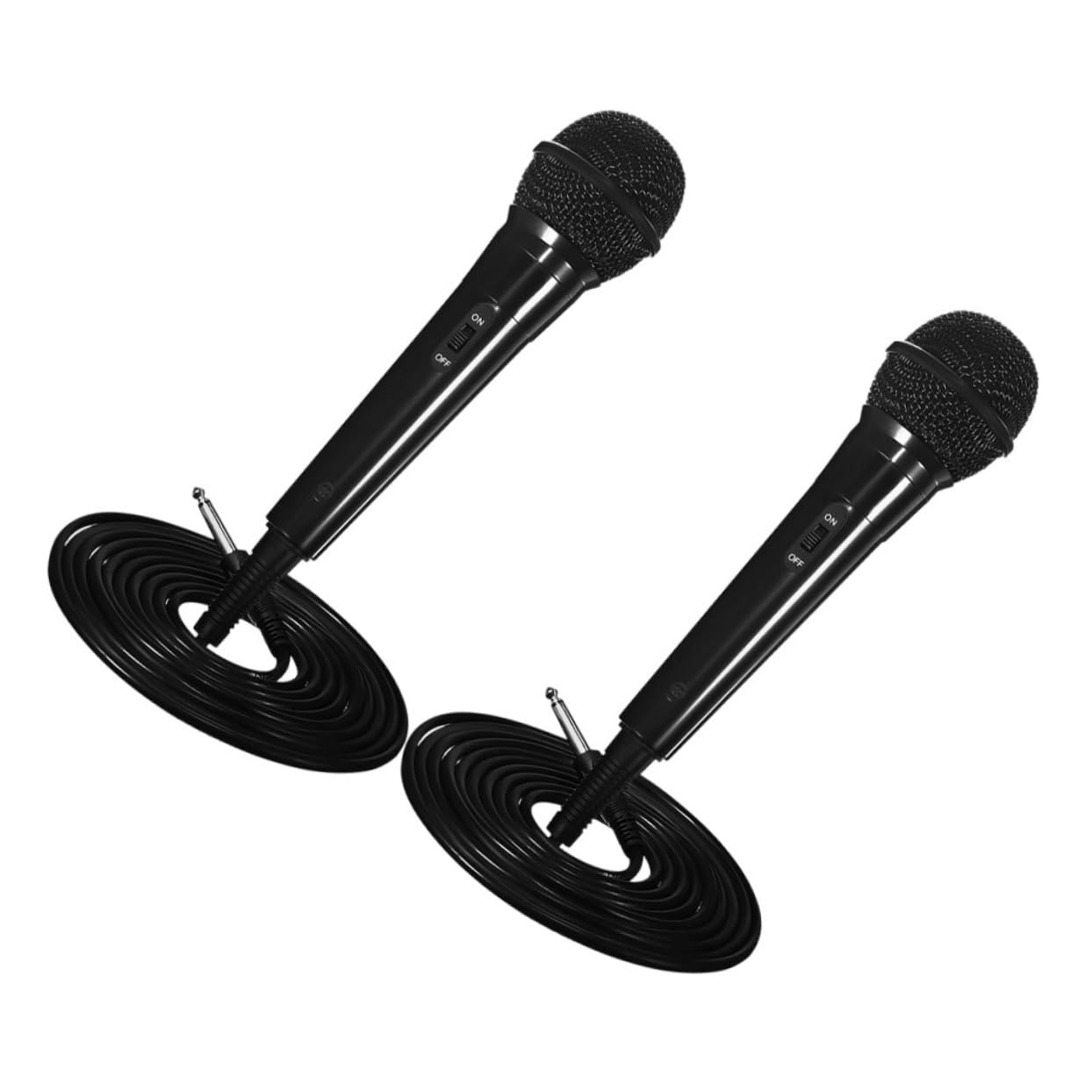 Hemoton 2pcs Handheld Dynamic Microphone Wired Vocal Mic for Home Karaoke Live Streaming Outdoor Parties and Amplifier Connection Jack Durable Design