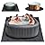 80 * 80 Inch Hot Tub Mat, Extra Large Inflatable Hot Tub Pad Outdoor Indoor, Waterproof Slip-Proof Backing, Absorbent Spa Pool Ground Base Flooring Protector Mat (80 * 80 Mat-Square)