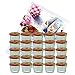 Produktbild MamboCat 25er Set Sturzglas 230 ml Marmeladenglas Einmachglas Einweckglas to 82 Obst Dekor Deckel incl. Diamant-Zucker Gelierzauber Rezeptheft