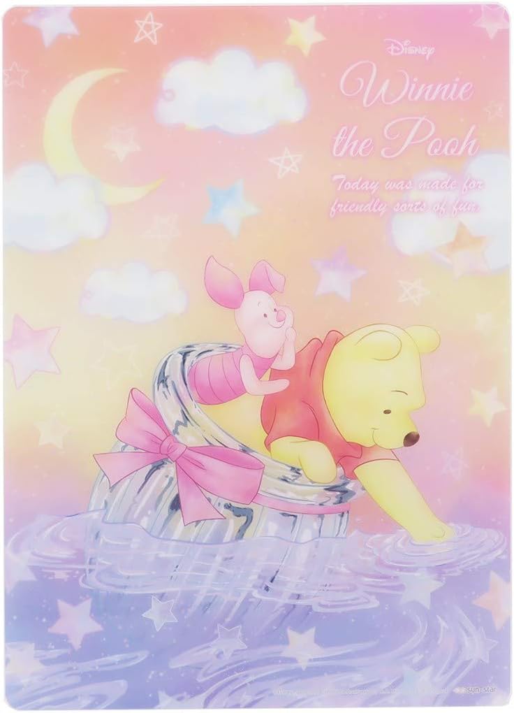 くまのプーさん 下敷き 毎日がバーゲンセール パジャマパーティー ディズニー 星空の夜 かわいい