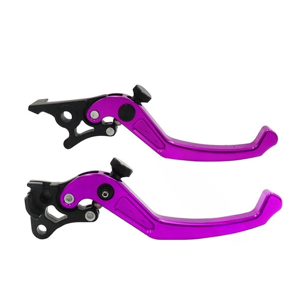 Zhenlygs Purple Adjustable Brake Lever Fit For Gy6 Scooter Moped(Purple)