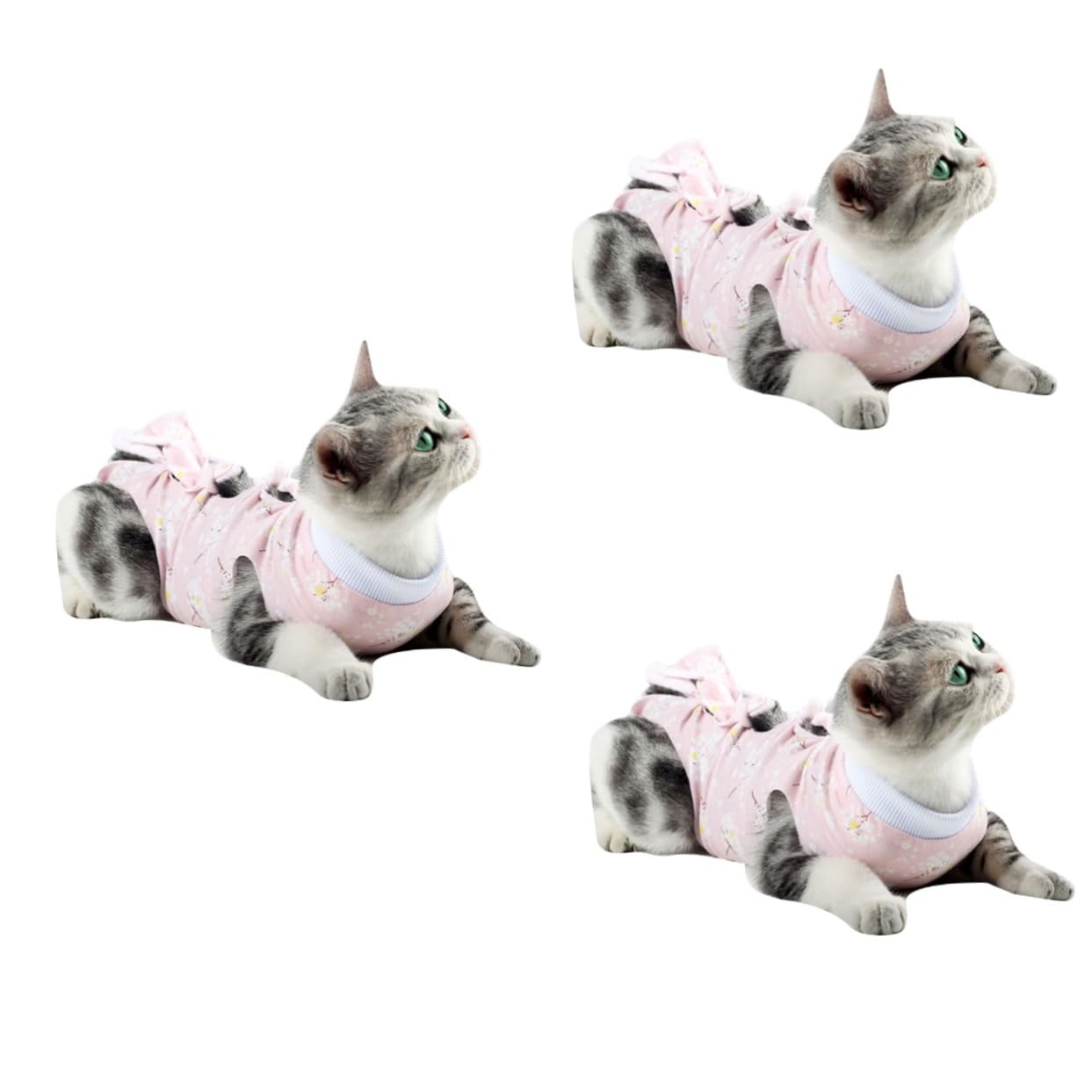 Trajes ropa de recuperación para gatos mcbling elásticos y cómodos pack x3