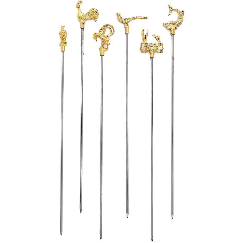 Paderno 42529-06 Gruppo 6 Spiedini, Acciaio Inox