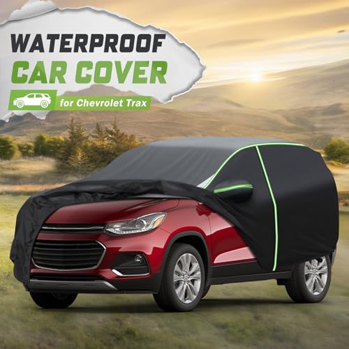 Image of Mixsuper Liner Car Cover for Chevrolet Chevy Trax 2013-2026, 7 Layers Waterproof Car Cover Accessories for Trax with Zipper Door, Windproof Straps, Reflective Strips, Anti-UV, All Weather