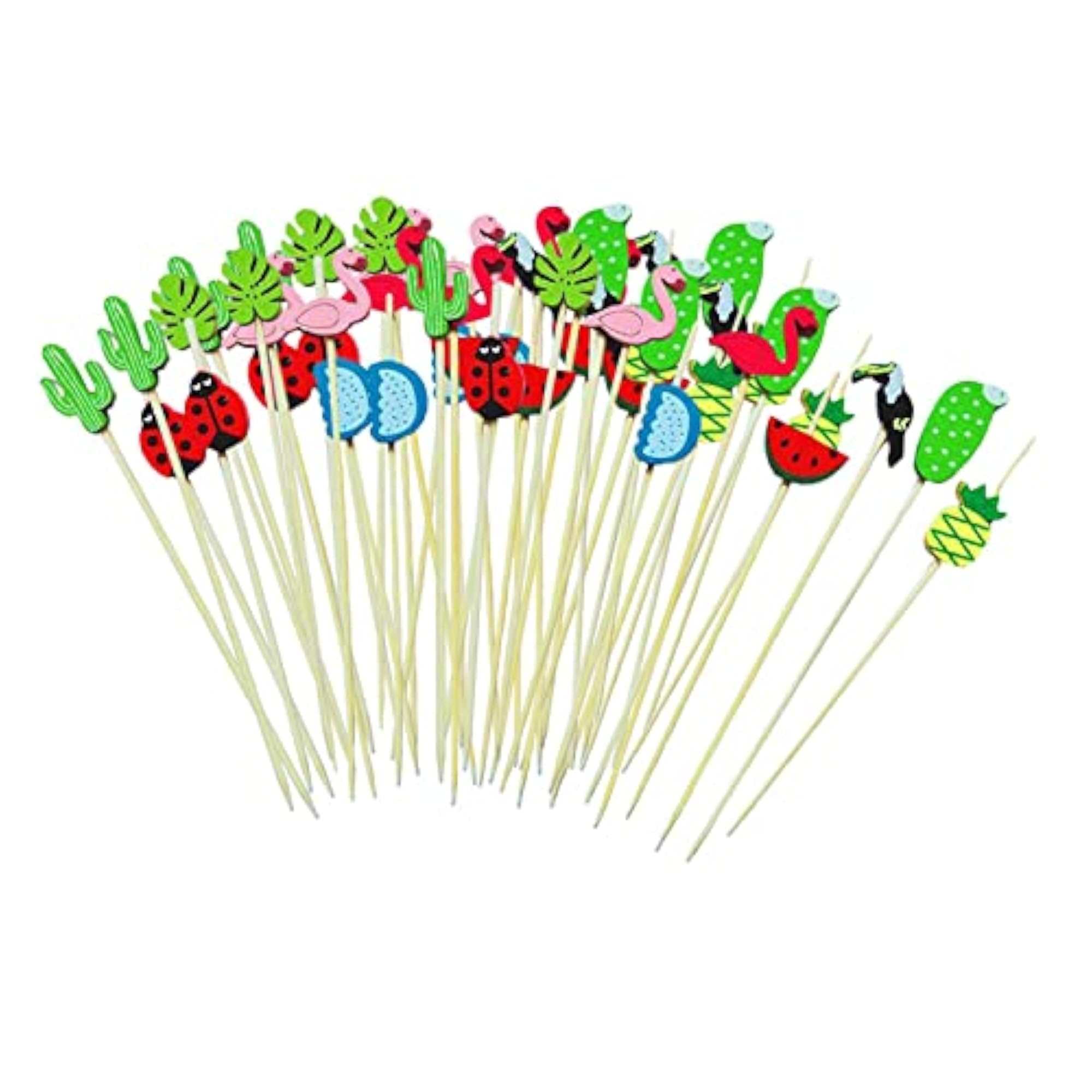 Snowflake Shape Fruit Food Picks, 50pcs Set
