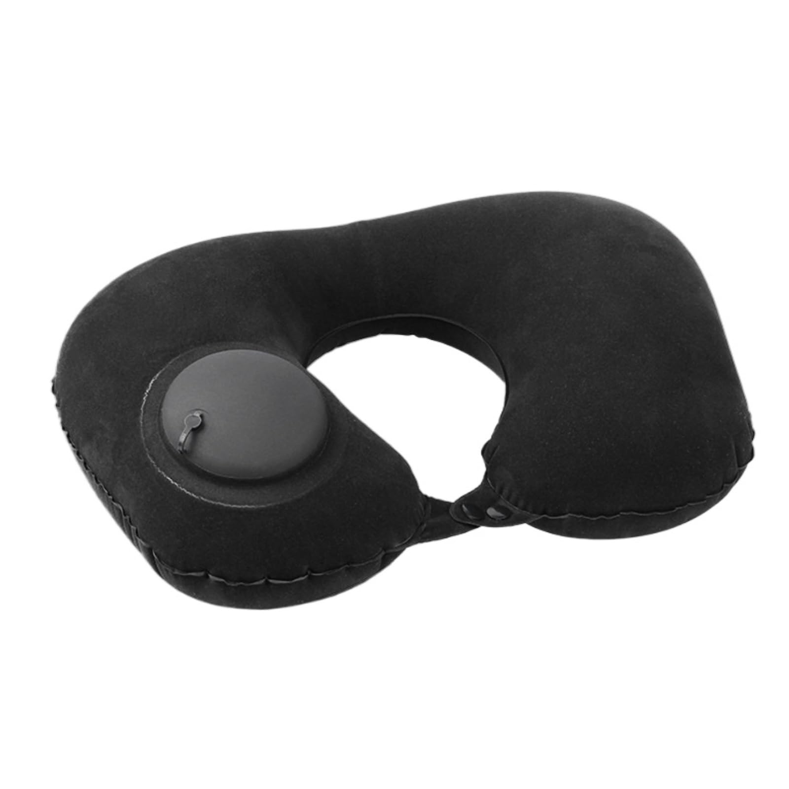 Poduszka Podróżna Do Samolotu Samochodu Nadmuchiwana Poduszka Podróżna W Kształcie Litery U, Do Napompowania, Przenośna(Black)
