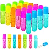 【Super Value Pack】 El juego de jabón de burbujas viene con 24 mini barras de burbujas en 6 colores brillantes y vibrantes: rosa, naranja, amarillo, verde, azul y rosa. Las varitas de burbujas tienen un cierre de diseño mejorado con un doble sello para garantizar que no haya fugas durante el transporte.