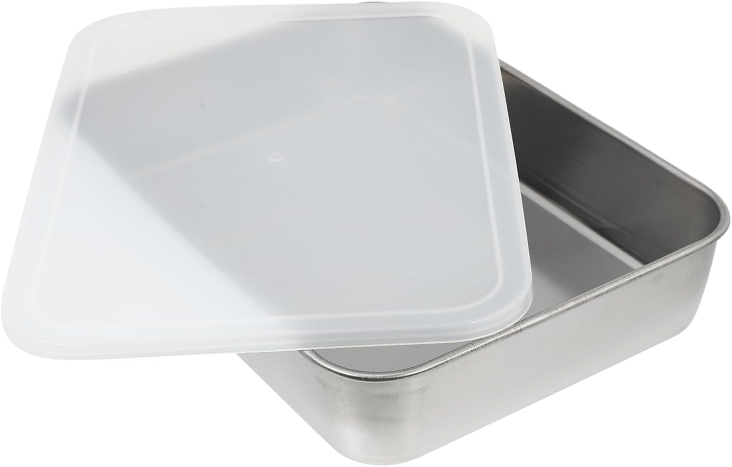 1set Stainless Steel Deep Baking Tray Fresh-keeping Lid for Bbq Food Storage and Outdoor Cooking for Home and Kitchen Use