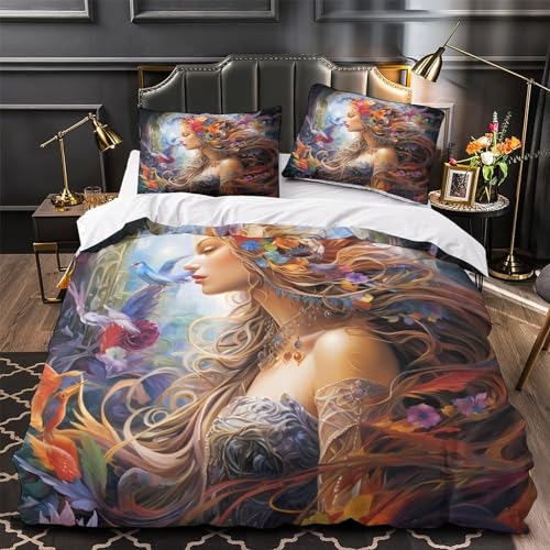 Housse de couette papillon 3D 200x200 parure lit microfibre - 5