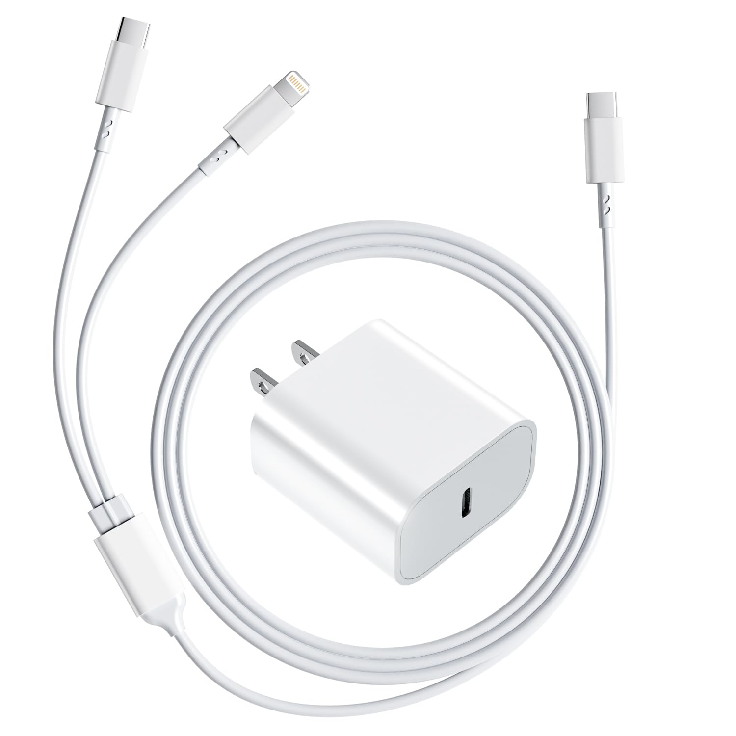 Amazon.com: Multi Charger 2 in 1 for iPhone 14 and 15, (USB C