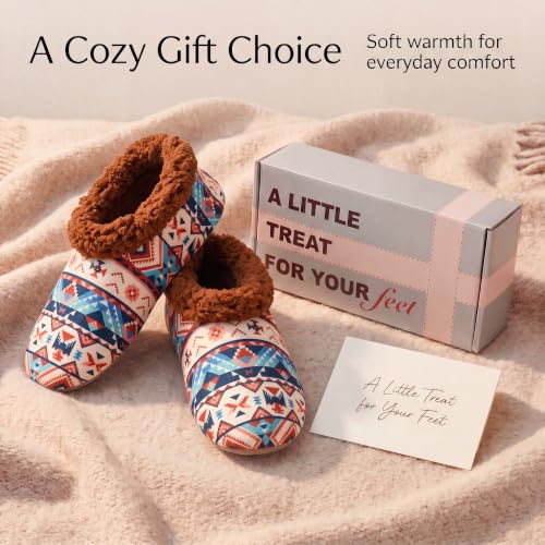 Image of The Metluks Womens Slippers Indoor Soft Sole Slipper Socks | Fuzzy sherpa lining, warm winter comfort, non slip grippers, flexible feel, washable, cozy home wear