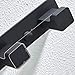 Coat Hook Rack Wall Mounted Hook Rail Robe Hanger Stainless Steel with 4 Heavy Duty Hooks Bathroom Kitchen Towel Holder, Rubber Matte Black MARMOLUX ACC