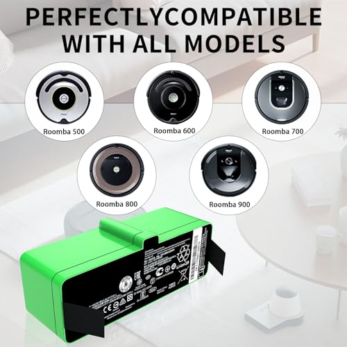 Image of for iRobot Roomba Replacement Parts Roomba 1800Li Lithium Ion Battery - Compatible with Roomba 980 960 895 890 860 695 680 690 675 640 614 Series 14.4V 26Wh 1800mAh