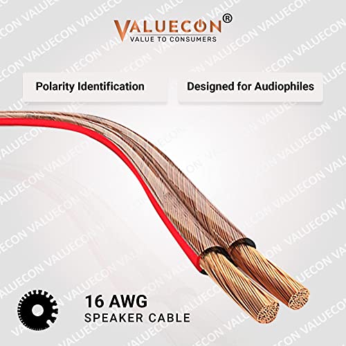 Image of 16 Awg X 50 Feet Speaker Cable 99.9% Pure Oxygen-Free Copper Ofc Premium Speaker Wires For All Types Of Banana Plugs (1.5 mm)