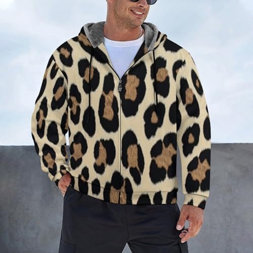 Cardigan à texture léopard pour hommes au design moderne et élégant - 3