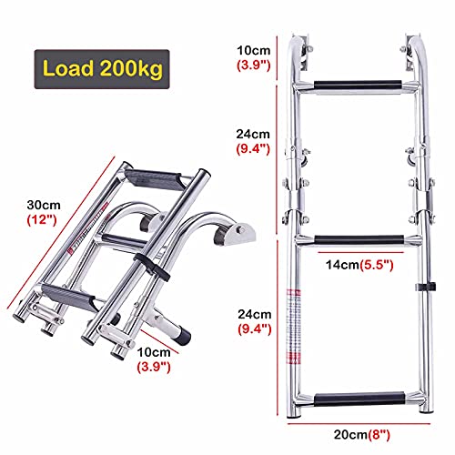 Escalera plegable removible para piscina y embarcación miniatura 3