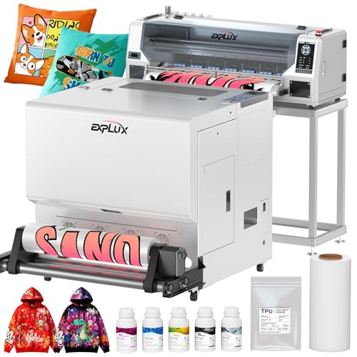 Image of EXPLUX 24 inch Wide Format DTF Printer Dual XP600 Printheads Industrial-Grade | Built-in White Ink Circulation, Film Cutter, Scheduled Auto-Cleaning, A1 Bundle with Shaker Dryer for High-Volume Production