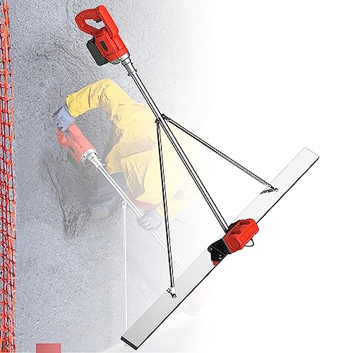 Jrcfnss Herramienta vibradora de Acabado de hormigón Power Screed, Hoja de 6000 RPM 150 CM, Herramienta de Acabado de solado de Superficie de hormigón para procesamiento de hormigón