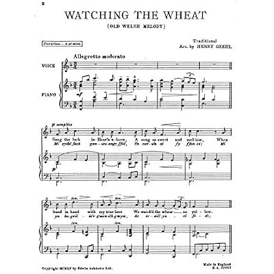 Watching The Wheat for Voice and Piano