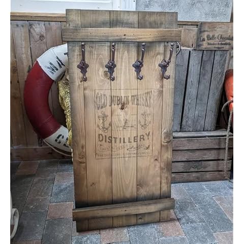 unbekannt Old Dublin Whisky Shabby FRACHTKISTE WANDGARDEROBE Holz Garderobe Vintage Retro Cover