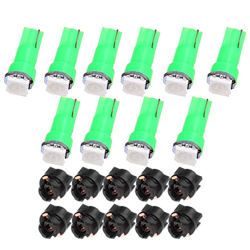 cciyu 20X T5 Green Led 1-5050 SMD Dashboard Dash Gauge Instrument Panel Gauge Cluster Light