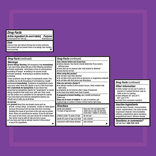 Allegra 784804 Hives Non-Drowsy Antihistamine Tablets thumb #1