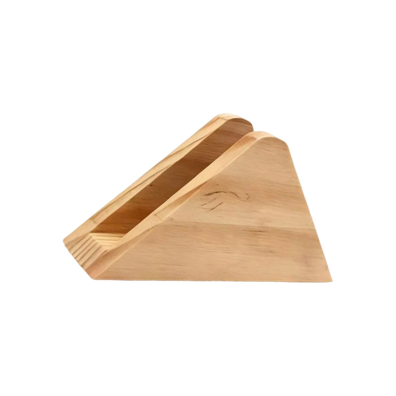 Jazuaiao Handcrafted Real Wood Triangle Tissue Holder Sturdy and Stylish for Countertop or Tabletop Kitchen Tissue Holder