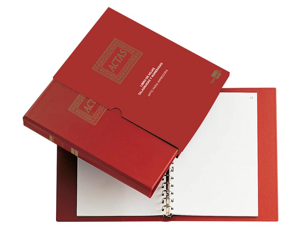 LIDERCARTA LIBRO DIN A4 ATTE 30 ANELLI CON 100 FOGLIE MOBILI FOLIATE