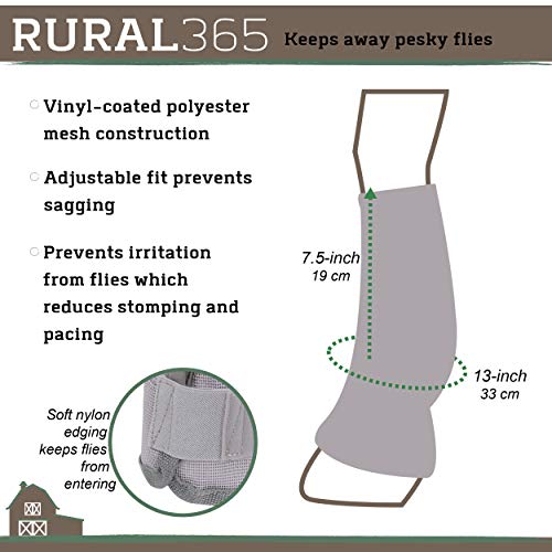 Rural365 Horse Leg Guards Set of 4 - Medium Adjustable Horse Fly Boot Horse Leg Protectors Horse Leg Wraps for Flies - Thumbnail 3