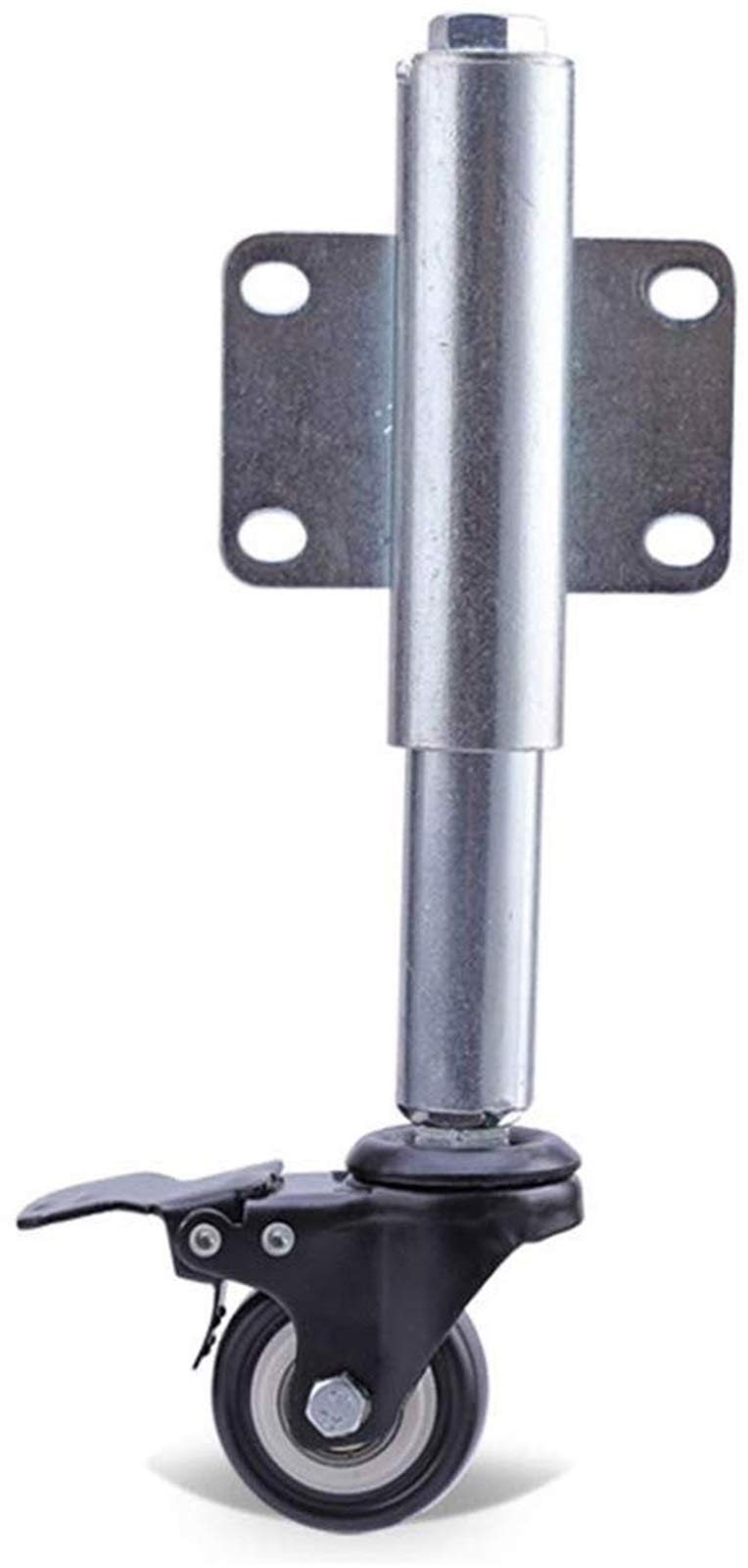 Roulettes de meubles 2pcs 6 pouces pivotantes avec amortisseur à ressort réglable et freins
