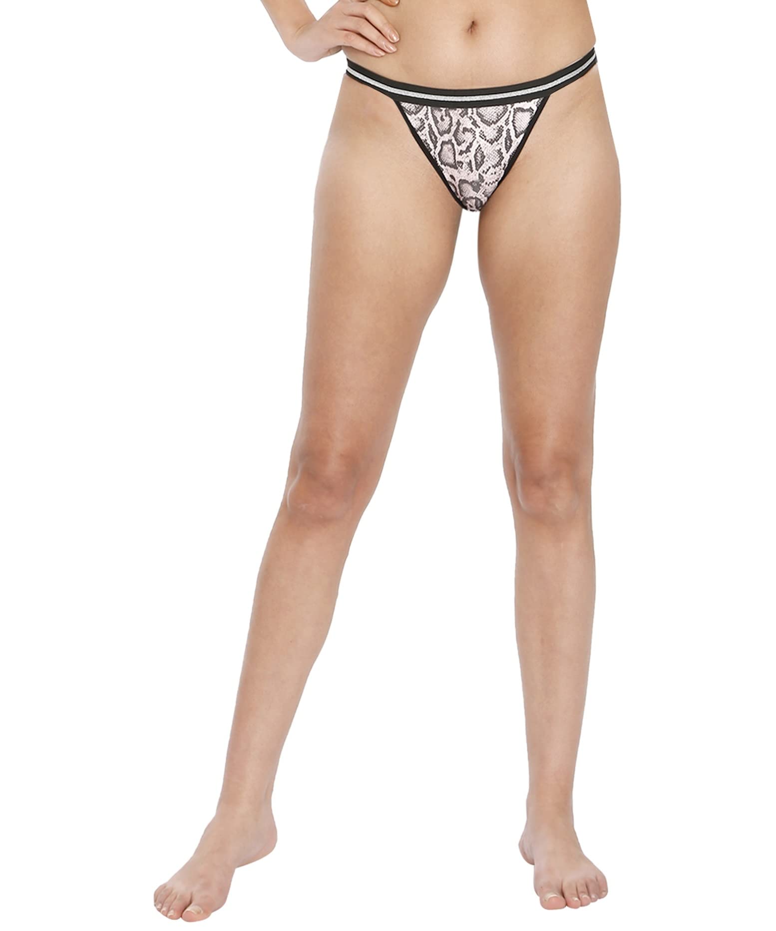 Michelle Print High Waist Medium Coverage Nylon Tanga Panty-image-5