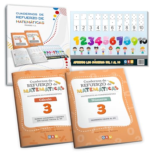 MATEMATICAS 1 PRIMARIA | SUMAS Y RESTAS 6 AÑOS | Aprende a Sumar y Restar Editorial Geu 1 Primaria | Packs Matemáticas Comprensivas 1-1 Primaria (PACK 1.3 Cálculo 3 + Números 3)